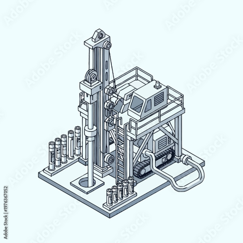 Industrial drilling machine equipment rig.