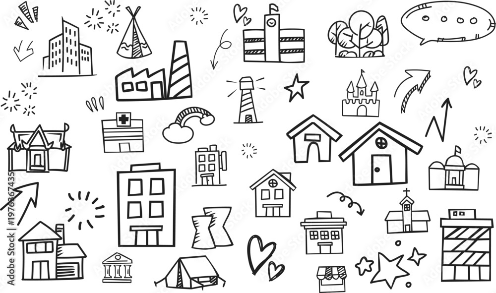Obraz premium Landmark and Cityscape Horizontal Background