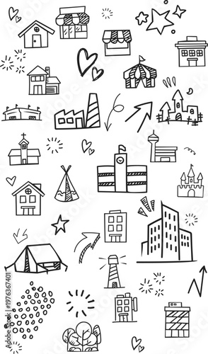 Building and City Architecture Vertical Pattern