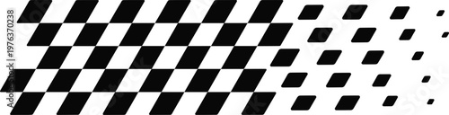 Photos Black and White Checkerboard Pattern Fading to Rectangles abstract graphic