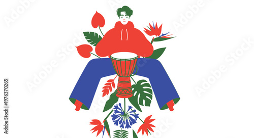 Colorful floral hoodie design, vector fashion illustration, trendy clothing graphics, hooded sweatshirt with flowers