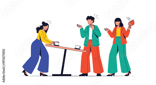 Business people, office workers, teamwork, collaboration, flat design, vector icons