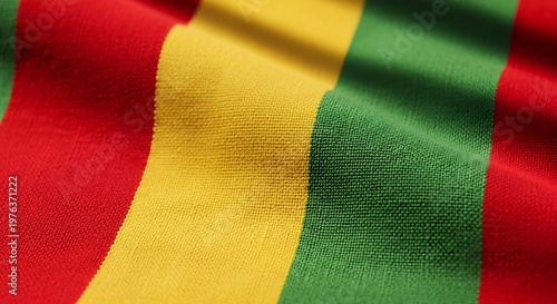Close up of the national flag of mali a vibrant tricolor representation
