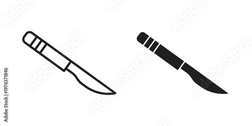 Scalpel icon set, logo vector eps10