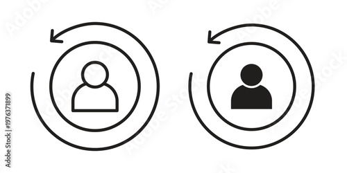 Bild auf Leinwand Scrum master icon set, logo vector eps10