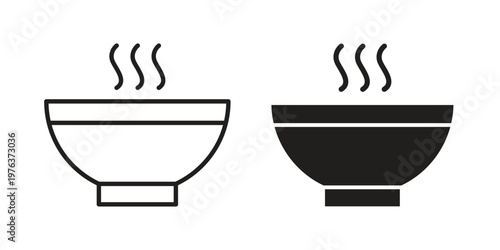 Soup icon set, logo vector eps10