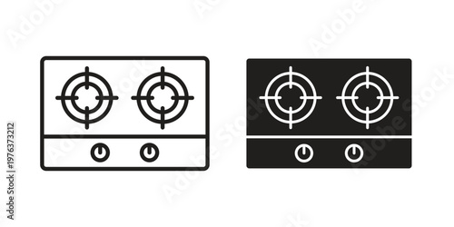 Stove icon set, logo vector eps10