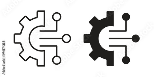 Technology icon set, logo vector eps10