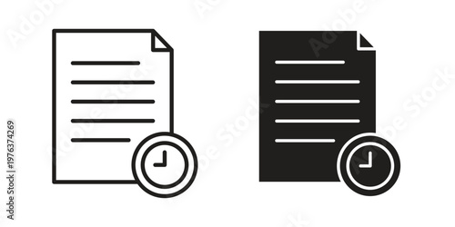 Temporary files icon set, logo vector eps10
