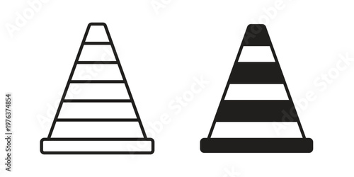 Traffic Cone icon set, logo vector eps10