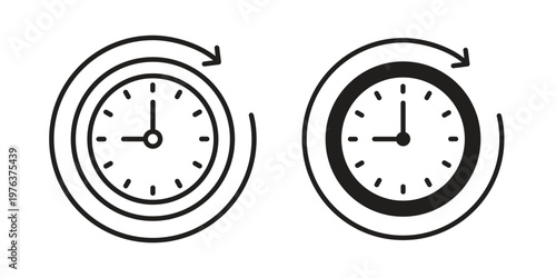 Wait time icon set, logo vector eps10