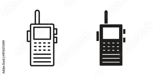 Walkie talkie icon set, logo vector eps10