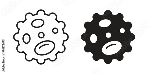 White blood cell icon set, logo vector eps10