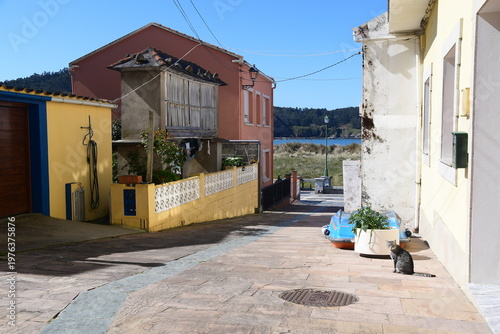 Calle de Espasante con salida al paseo, Ortegal, Galicia, Spain