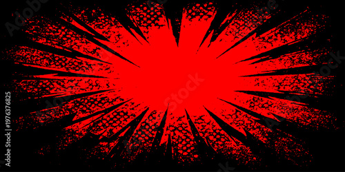 A vibrant abstract vector illustration featuring a glowing red flame pattern and digital light textures that create a fiery art design over a dark black background