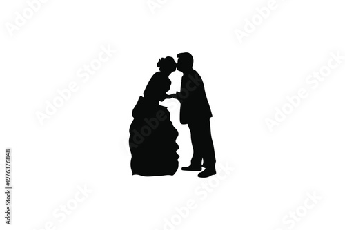Man Proposing to Woman Romantic Scene Design.