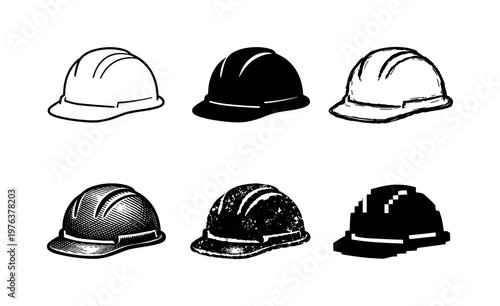 Industrial safety helmet hard hat with front brim designed for worker protection in hazardous environments | Create ONE image
