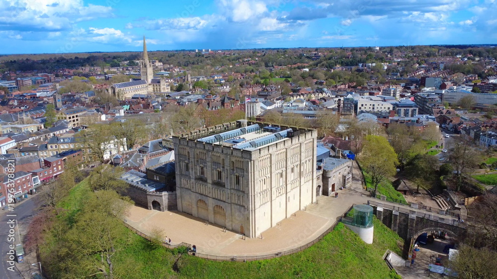 Fototapeta premium Norwich Castle Historic Landmark in Norwich UK