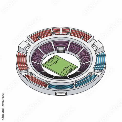 Euro currency banknote in stadium.