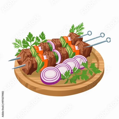 Schaschlik vom Grill