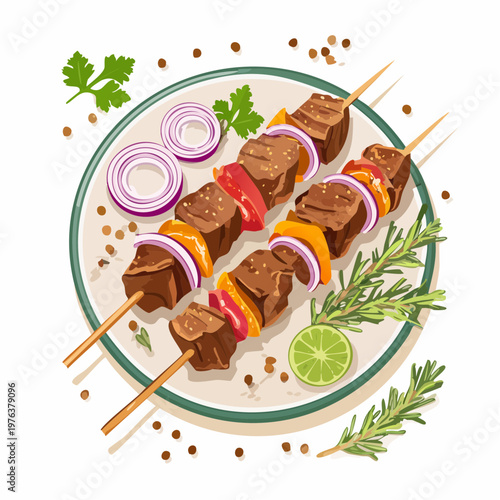 Schaschlik vom Grill