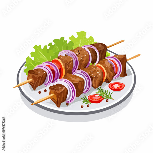 Schaschlik vom Grill