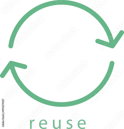 5R Zero Waste Icon  Vector Refuse Reduce Reuse Recycle Rot Green
