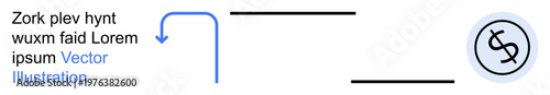 Financial planning, currency exchange, business growth, economic strategy, investment decisions, direction. Blue arrow pointing to a dollar cent symbol. Financial planning and currency exchange