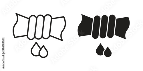 Squeeze icon silhouette. Editable stroke. Line vector illustration design