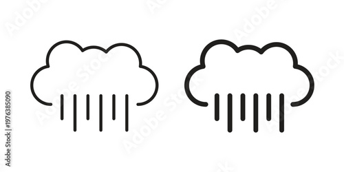 Steam icon silhouette. Editable stroke. Line vector illustration design