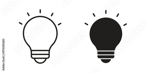Think icon silhouette. Editable stroke. Line vector illustration design