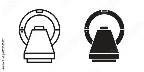 Tomography icon silhouette. Editable stroke. Line vector illustration design