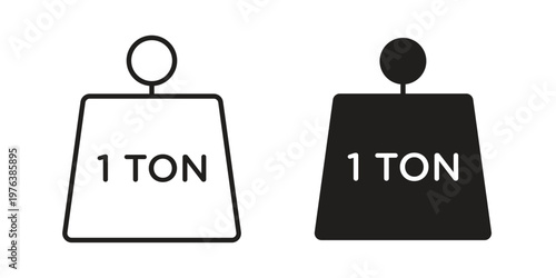 Tonne icon silhouette. Editable stroke. Line vector illustration design