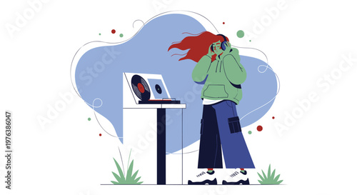 Illustration of woman, frustrated at computer, stressed, office worker, cartoon character