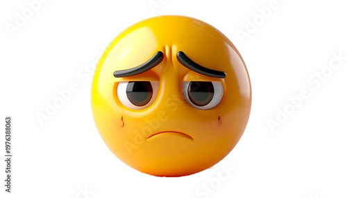 3d face emoji of sad reaction 