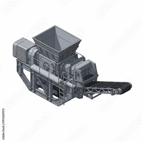 Industrial crusher machine equipment.