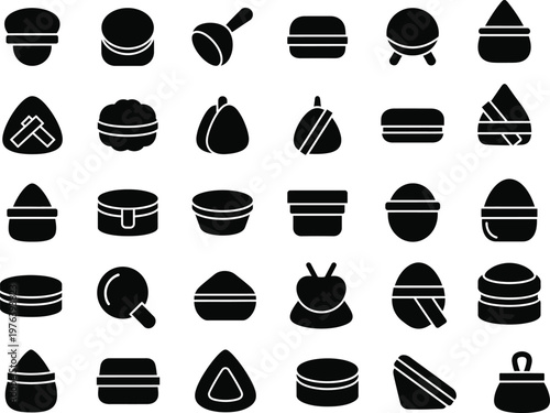 Beauty and makeup container icons collection with cosmetic container foundation collection