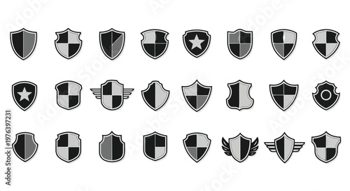 Shield Emblem Collection with Various Designs whisk