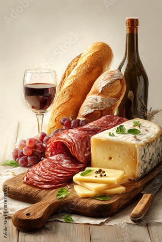 Cheese and Wine Platter