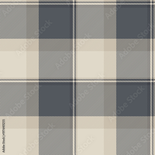 Serene pattern textile texture, yard fabric plaid check. Mixed seamless background vector tartan in pastel and light colors.