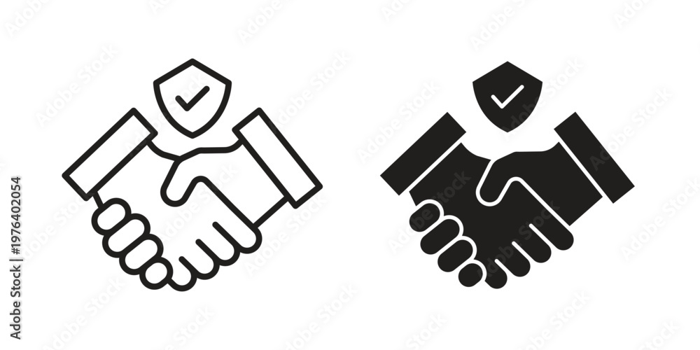 Obraz premium Trust icon clipart symbol isolated on white background. Flat and stroke designs.