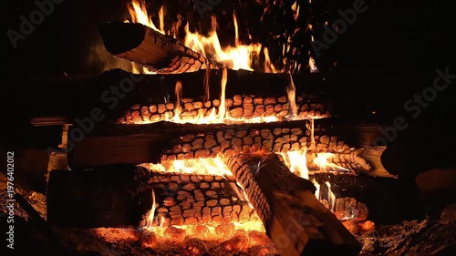 Calm Campfire Flames at Night – Clean Smooth HD Video