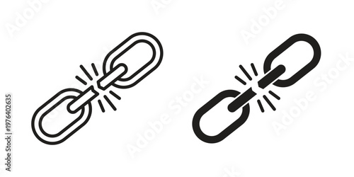 Weakness icon clipart symbol isolated on white background. Flat and stroke designs.