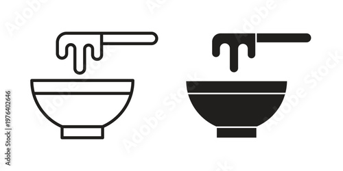 Wax icon clipart symbol isolated on white background. Flat and stroke designs.