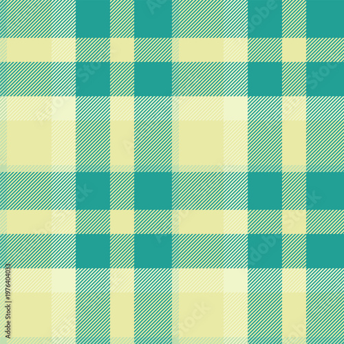 Irish texture check pattern, outline background textile tartan. India fabric plaid seamless vector in light and teal colors.