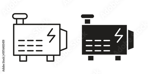 Quadro su tela Generator icon concept design set. Icon Element For Design