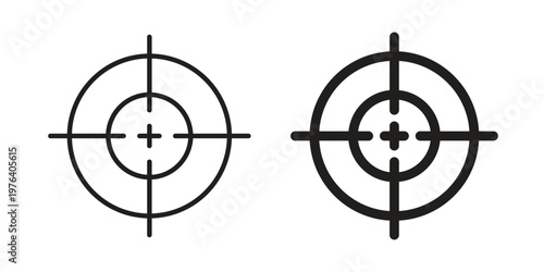 Gun target icon concept design set. Icon Element For Design