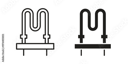 Heating element icon concept design set. Icon Element For Design