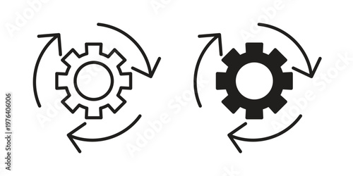 Implementation icon concept design set. Icon Element For Design