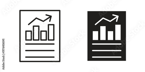 Income statement icon concept design set. Icon Element For Design